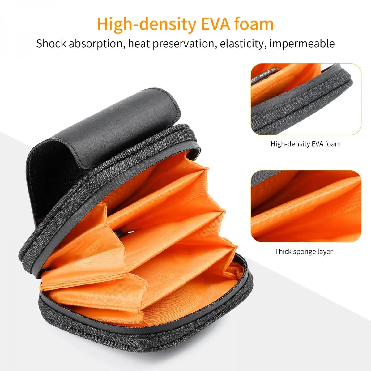 K&F Concept Waterproof 4-Slot Lens Filter Case for 37-95mm Filters