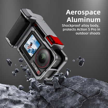 Flymile Camera Cage & Grip for DJI Osmo Action 4 / 5 Pro