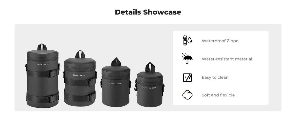 K&F Waterproof Lens Pouch Case
