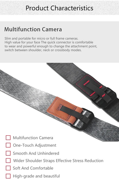 Adjustable Nylon Camera Neck and Shoulder Strap