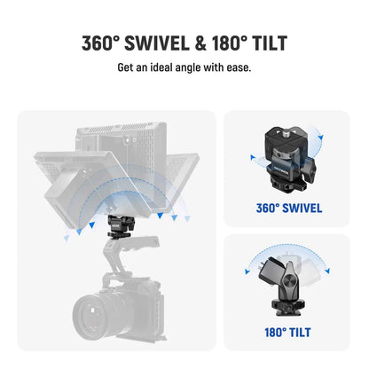NEEWER Adjustable Camera Monitor Mount with Cold Shoe