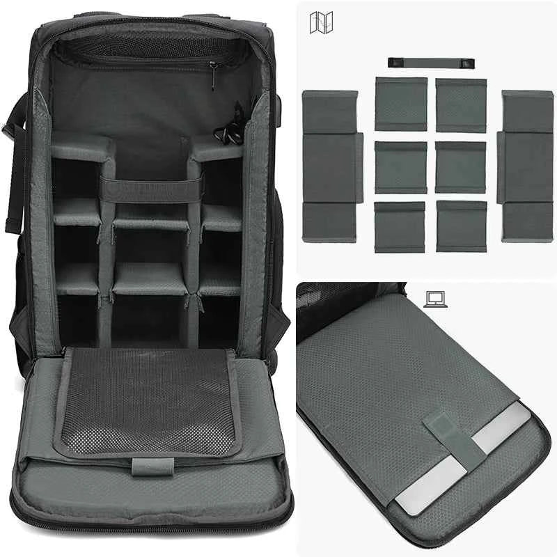Large Capacity Camera & Drone Backpack - black product image