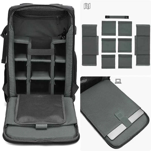 Large Capacity Camera & Drone Backpack - black product image