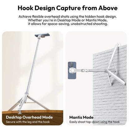 Ulanzi TT88 1.44m Overhead Phone Tripod with Magnetic Clamp