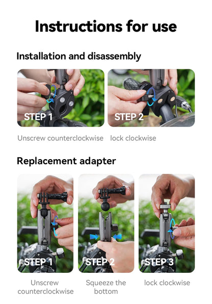 TELESIN 360° Super Clamp & Magic Arm Camera Mount