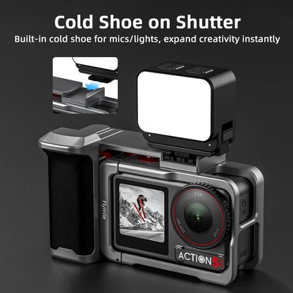 Flymile Camera Cage & Grip for DJI Osmo Action 4 / 5 Pro