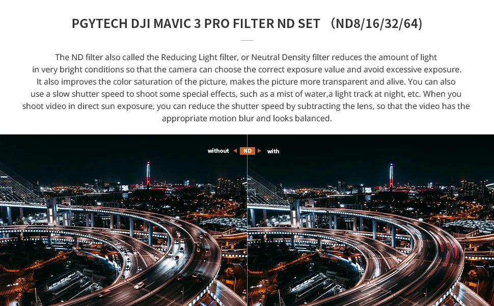 PGYTECH Filters for DJI Mavic 3 Pro – UV, CPL & ND-PL