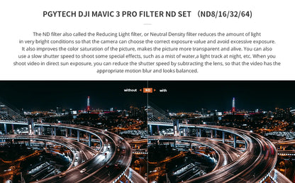 PGYTECH Filters for DJI Mavic 3 Pro – UV, CPL & ND-PL