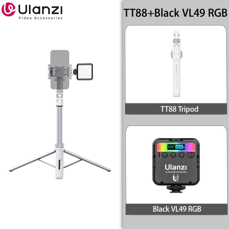Ulanzi TT88 1.44m Overhead Phone Tripod with Magnetic Clamp