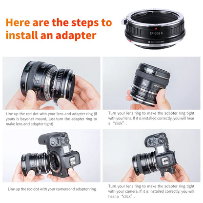 K&F Lens Mount Adapter for Canon EOS R/RF Cameras