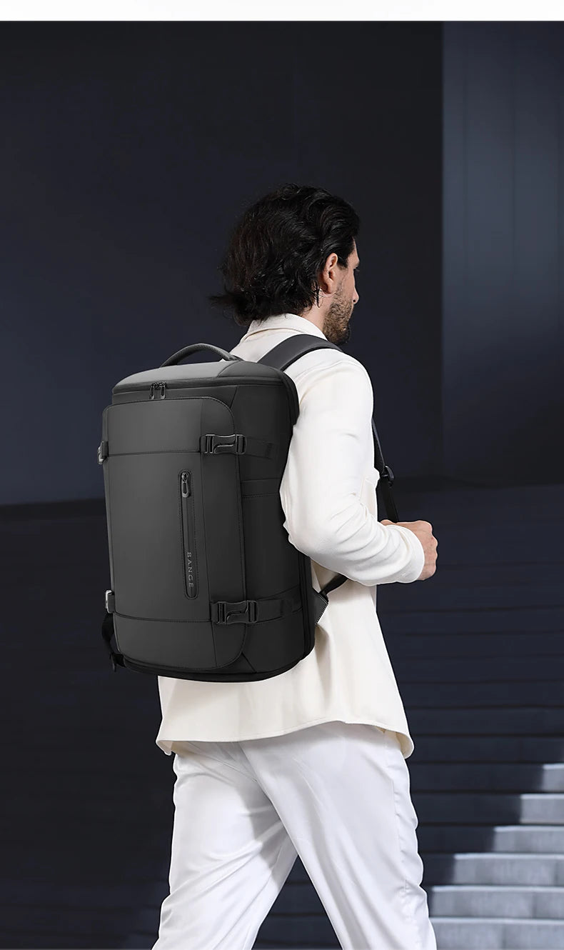 BANGE Large Travel Backpack with Shoe Compartment