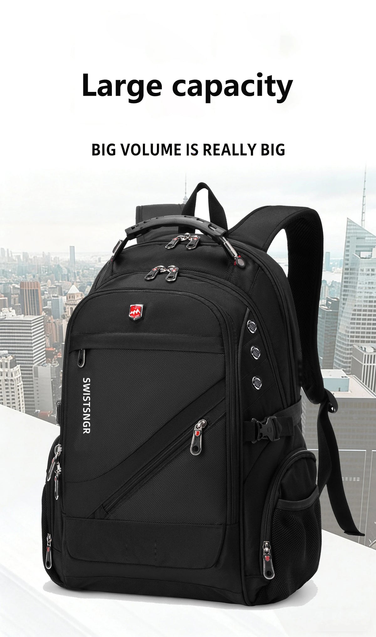Water-Resistant 17–20-inch Laptop Travel Backpack