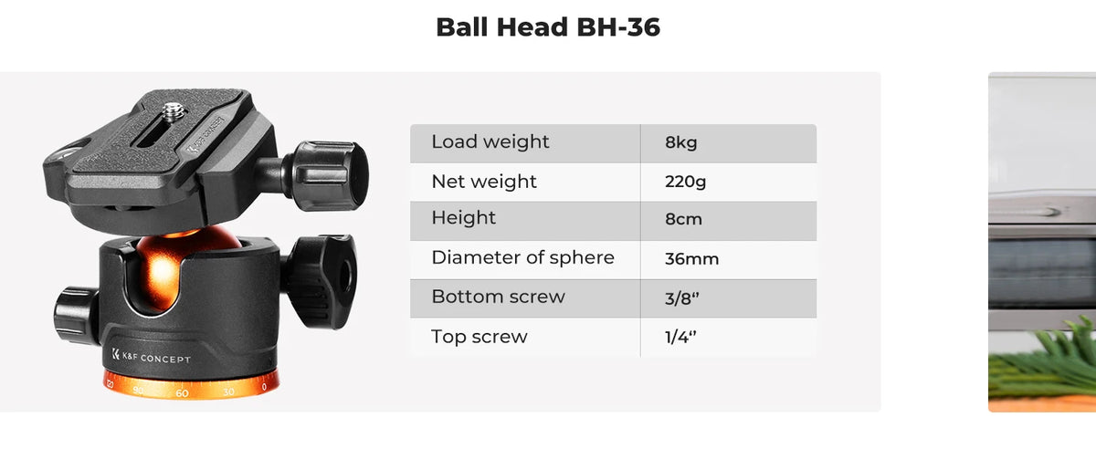 K&F O275A5 192cm Detachable Monopod Camera Tripod