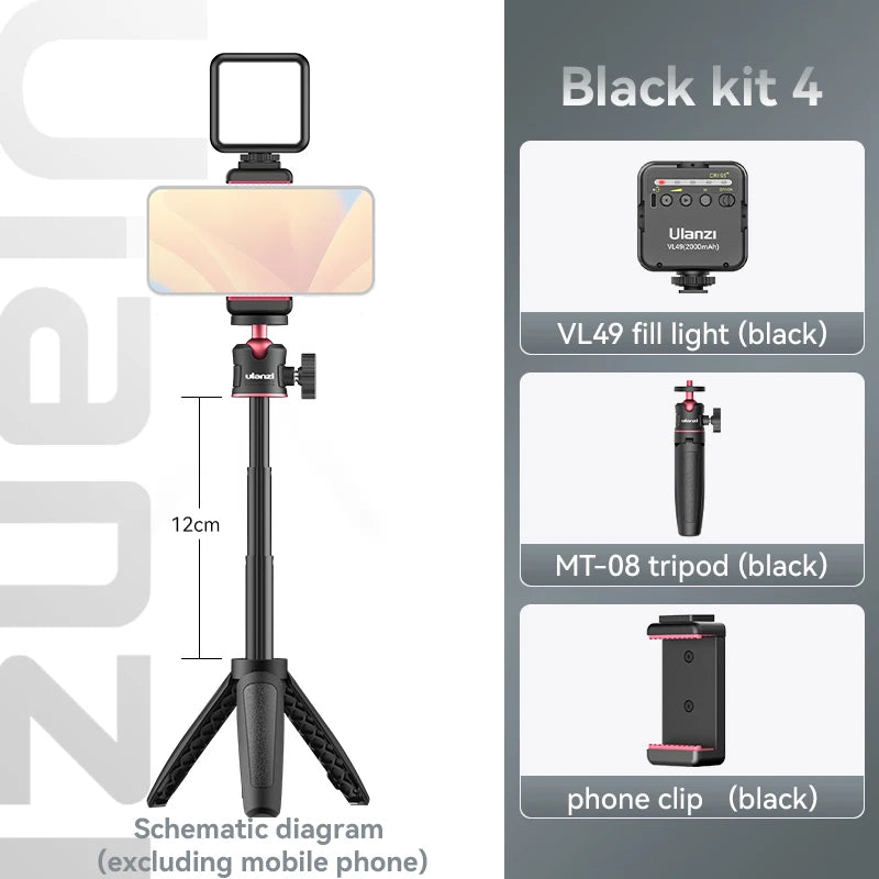 Ulanzi MT-08 White Mini Tripod and Hand Grip