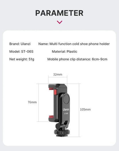 Ulanzi ST-06S 360° Smartphone Tripod Mount