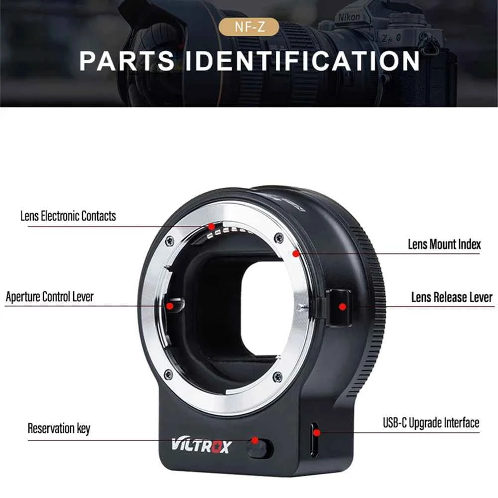 VILTROX NF-Z Nikon F to Nikon Z Autofocus Lens Adapter