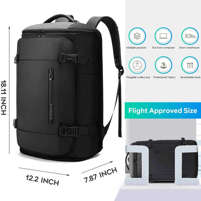 BANGE Large Travel Backpack with Shoe Compartment