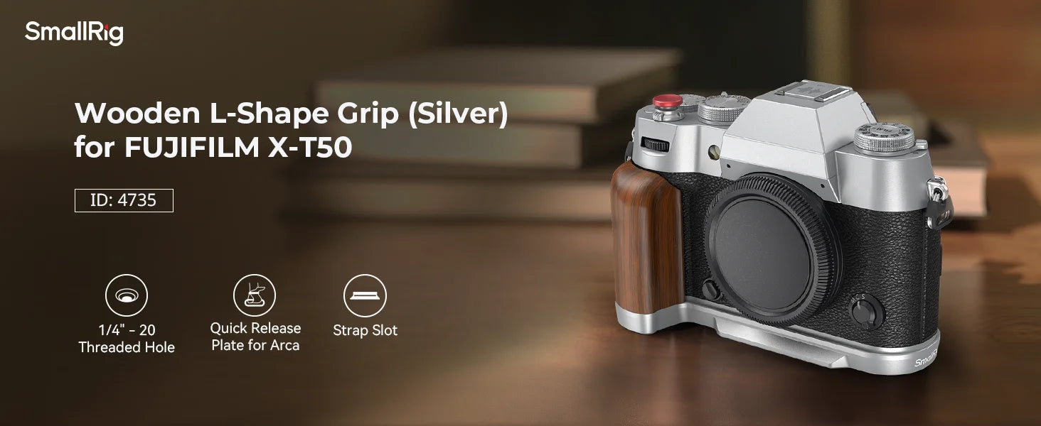 SmallRig 4735 Wooden L-Shape Grip for Fujifilm X-T50