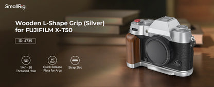 SmallRig 4735 Wooden L-Shape Grip for Fujifilm X-T50