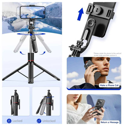 MEUYAG F16 170cm Selfie Stick Tripod with Fill Light