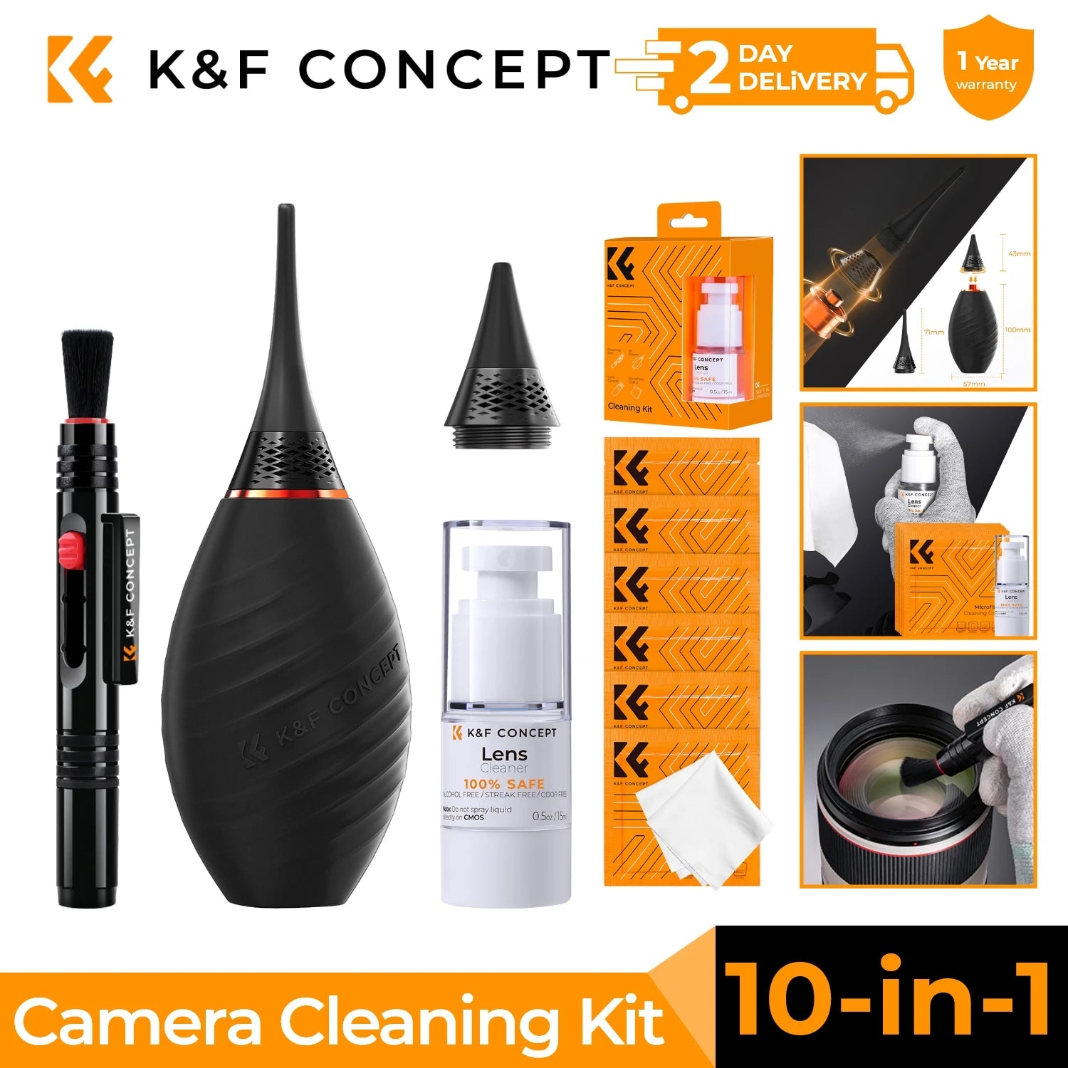 K&F Concept Camera Lens & Glasses Cleaning Kit