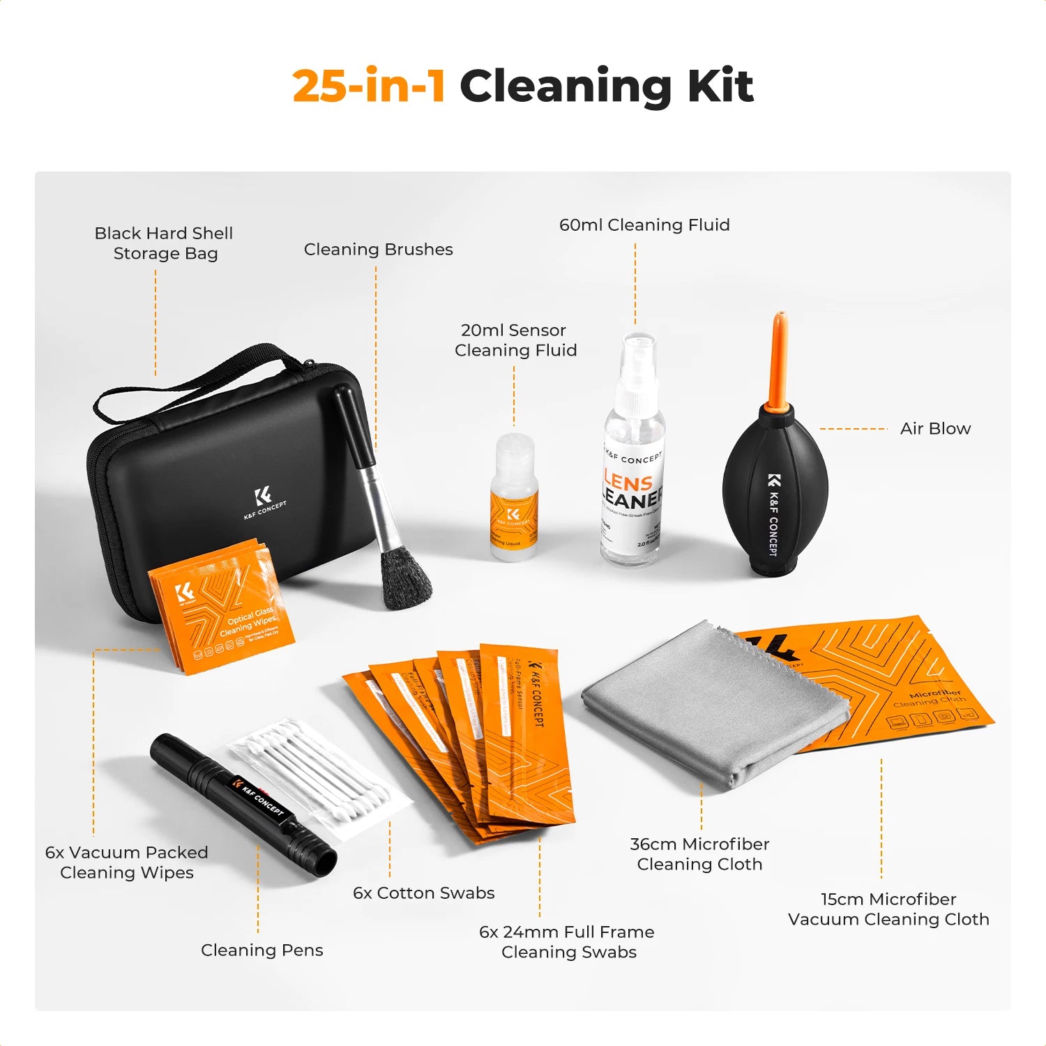 K&F Concept 25-in-1 Camera Sensor Cleaning Kit