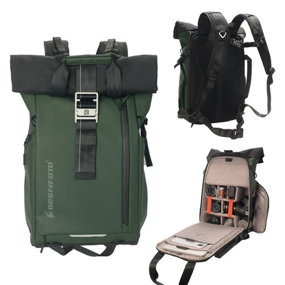 Besnfoto Waterproof Rolltop Camera Backpack
