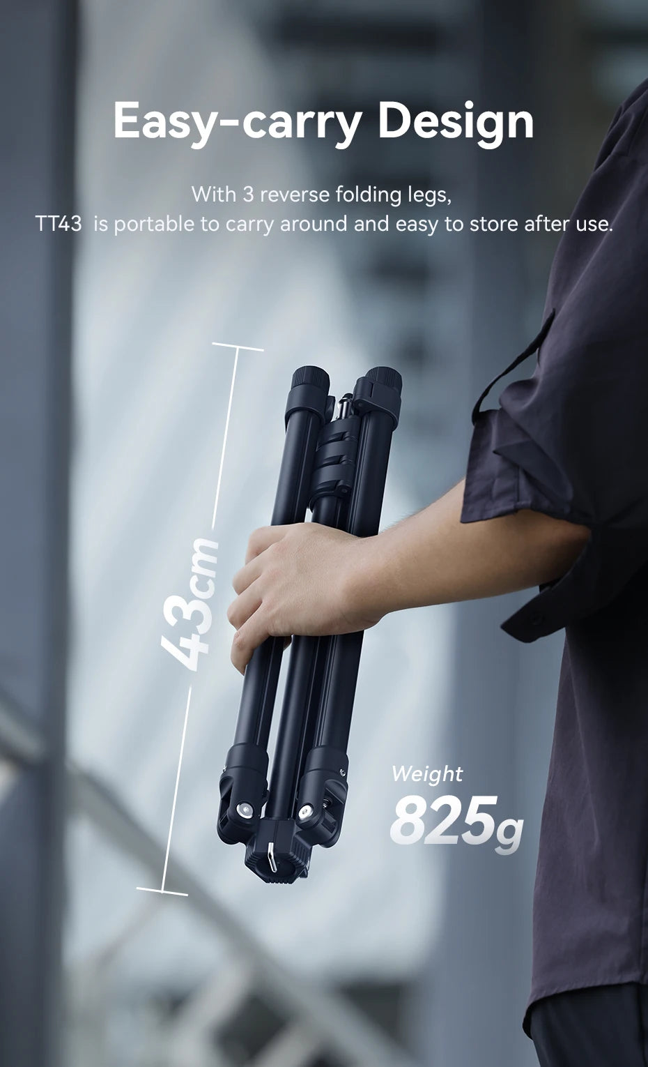 Ulanzi TT43 Reversible Leg Light Stand 1.9m