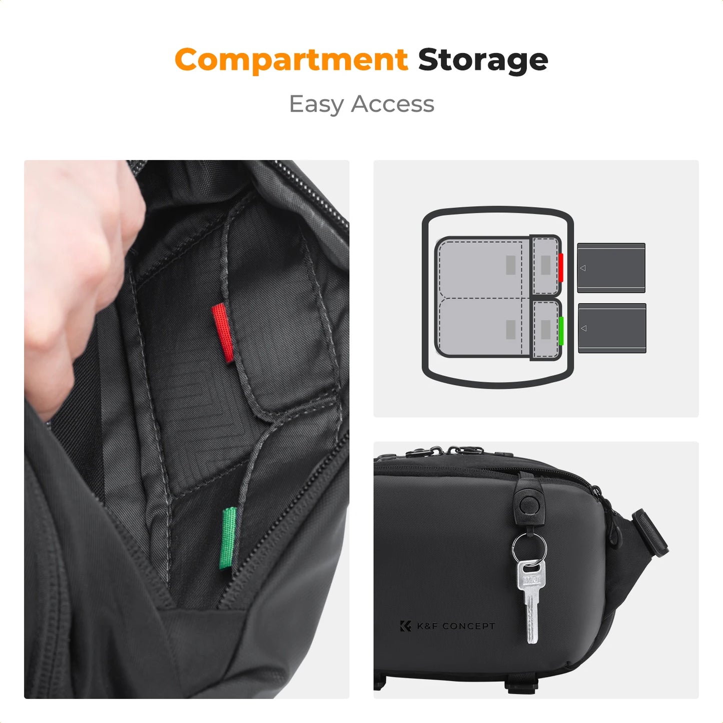 K&F Concept 4L Camera Sling Bag for DSLR & Mirrorless Cameras