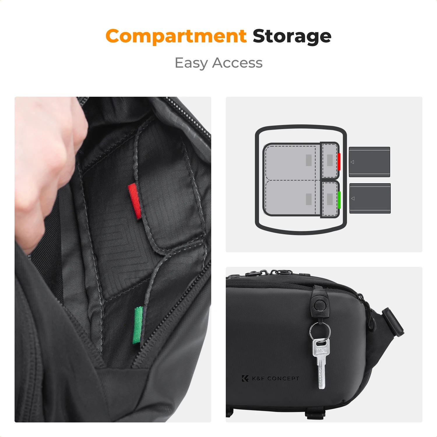 K&F Concept 4L Camera Sling Bag for DSLR & Mirrorless Cameras