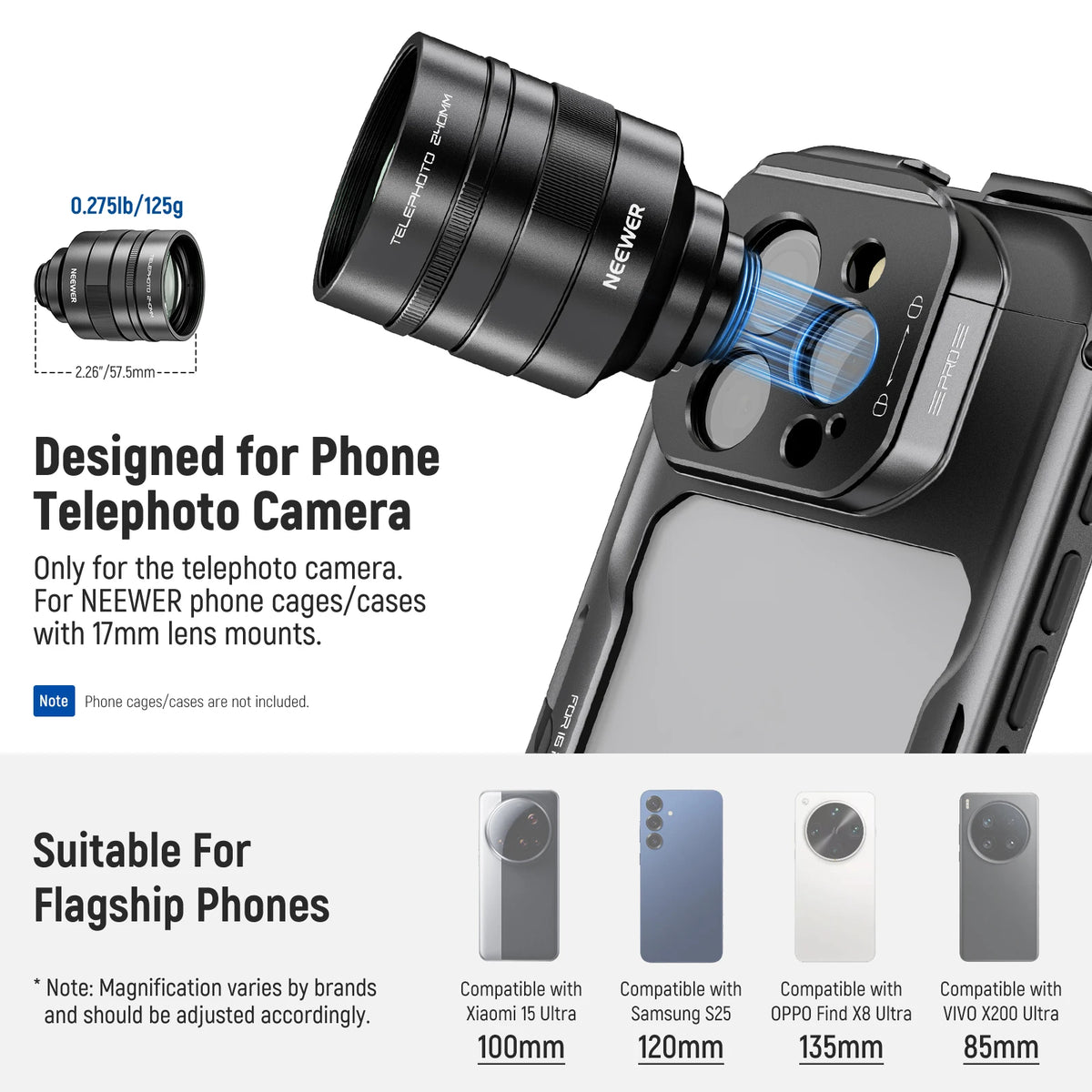 NEEWER 2x Smartphone Telephoto Converter Lens
