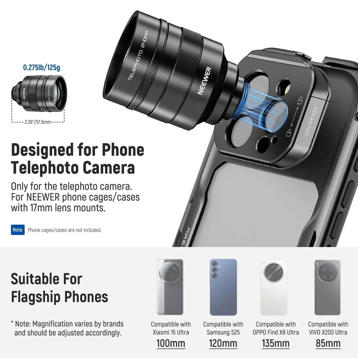 NEEWER 2x Smartphone Telephoto Converter Lens