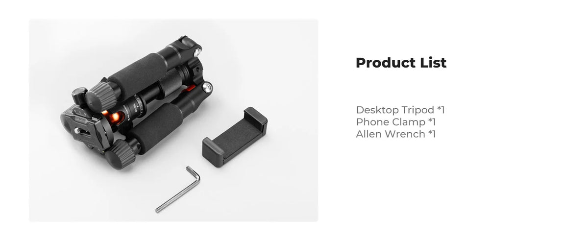 K&F S225A0 52cm Mini Desktop Tripod with Ball Head