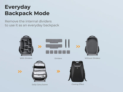 K&F 22L Hardshell Drone Camera Backpack