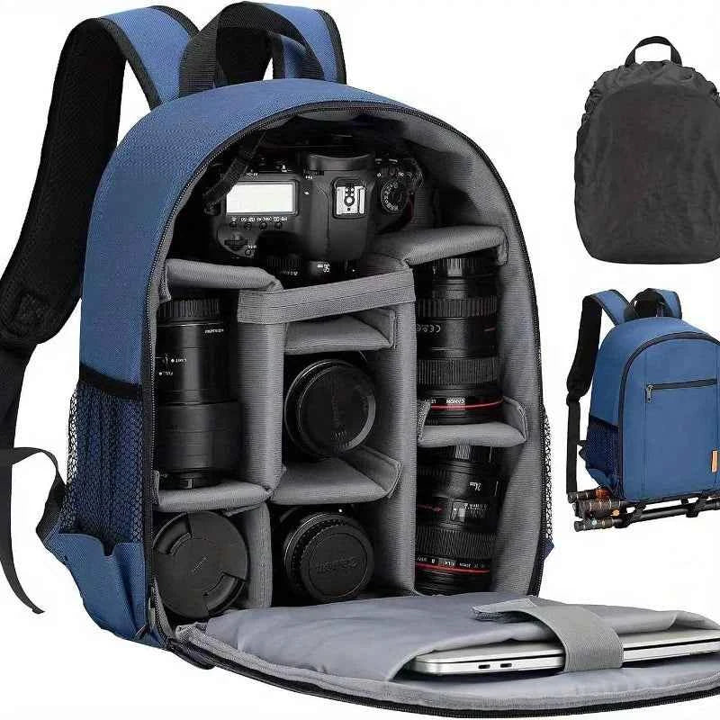 Waterproof DSLR Camera Backpack with Rain Cover & Laptop Compartment product image