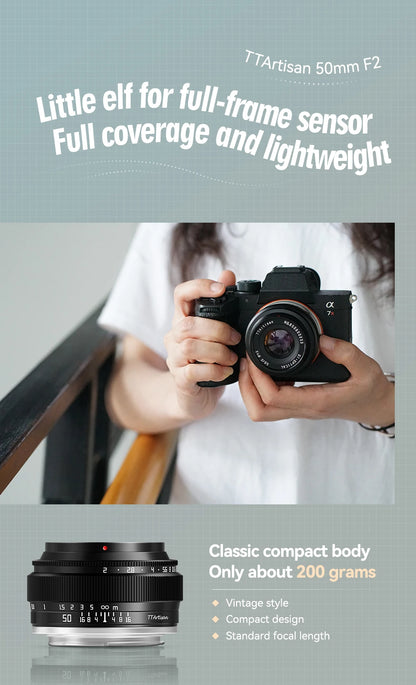 TTArtisan 50mm f/2 Full Frame Manual Focus Lens
