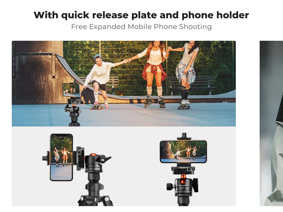 K&F Concept O234A1 Aluminium Travel Tripod