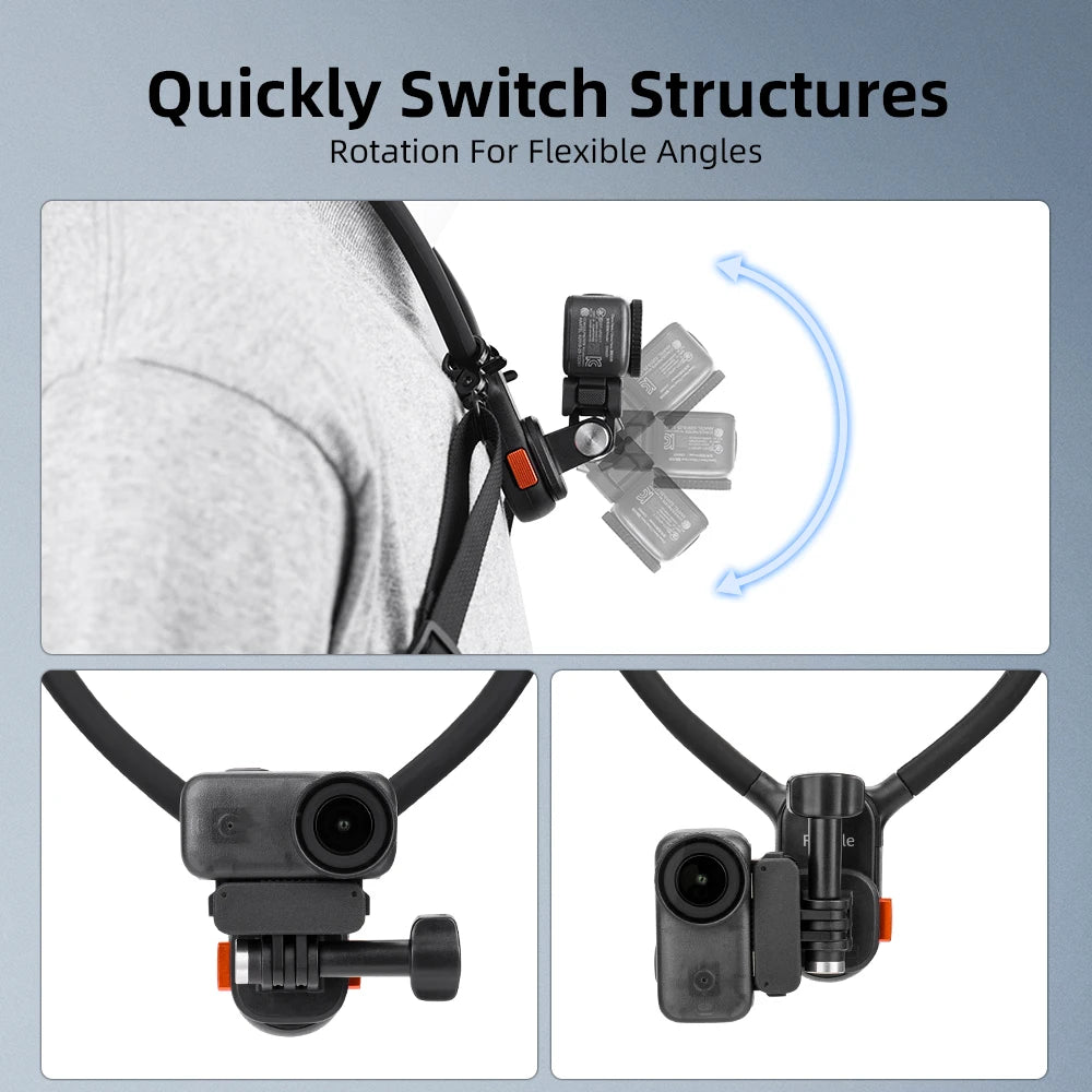 Flymile Magnetic POV Neck Mount for DJI, Insta360 & GoPro
