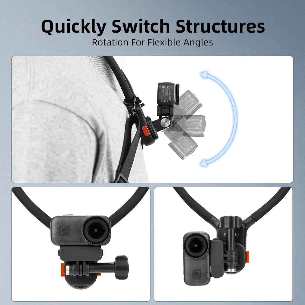 Flymile Magnetic POV Neck Mount for DJI, Insta360 & GoPro