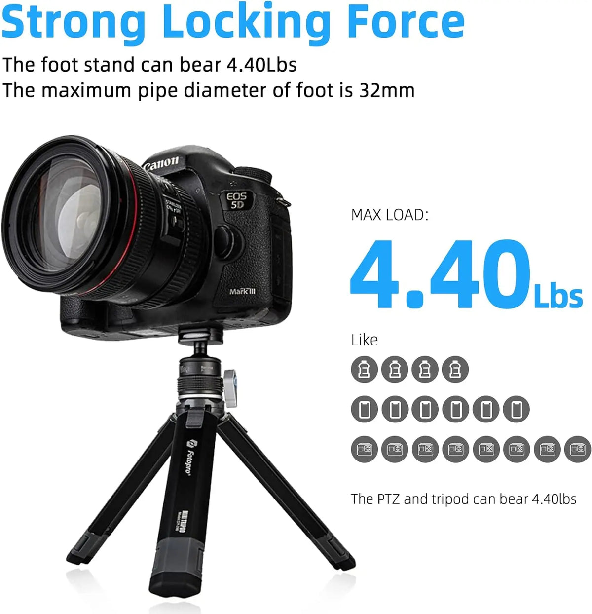 Fotopro SY-390 Mini Desktop Tripod with Ball Head