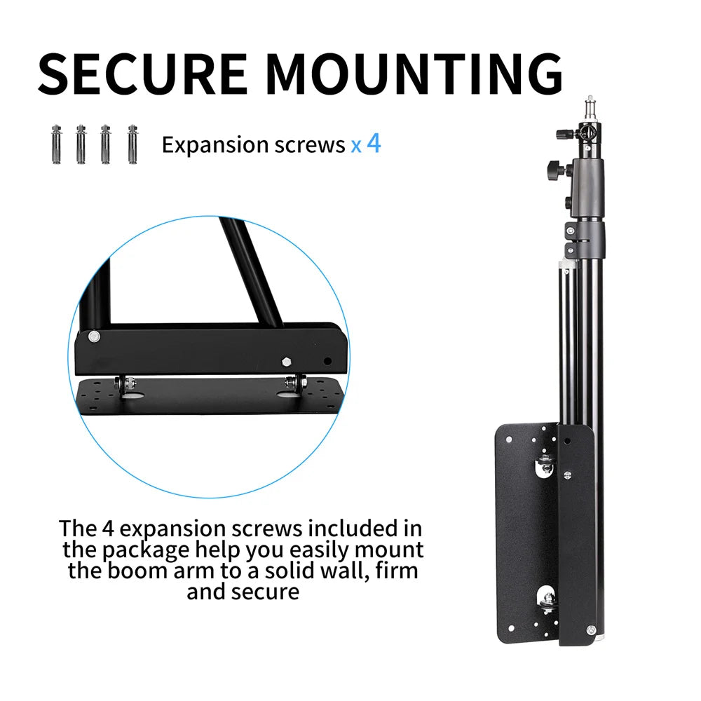 135–170cm Wall-Mount Studio Boom Arm