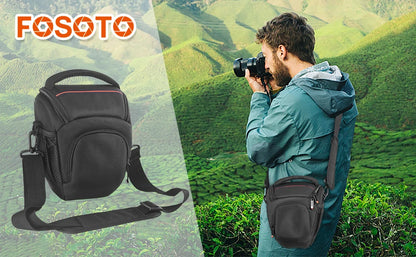 FOSOTO FT-R5 DSLR Shoulder Camera Bag with Rain Cover