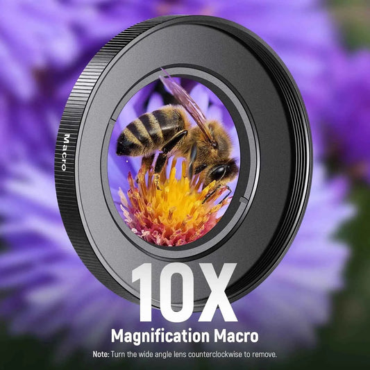 NEEWER 40.5mm HD Wide-Angle and 10x Macro Lens Adapter