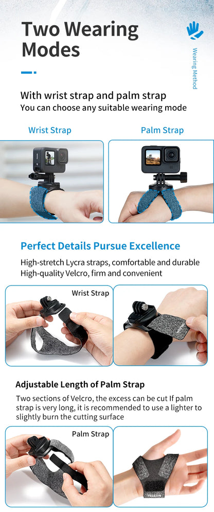 TELESIN 360° Rotating Action Camera Wrist Mount