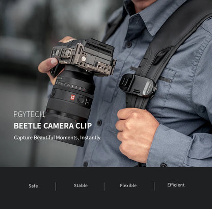 PGYTECH Beetle Camera Clip with Quick Release Plate