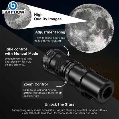 Lightdow 420-800mm f/8.3-16 Manual Super Telephoto Lens