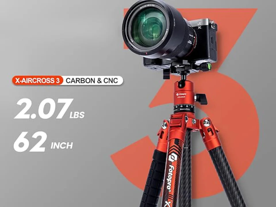 Fotopro X-Aircross 3 Carbon Fibre Travel Tripod