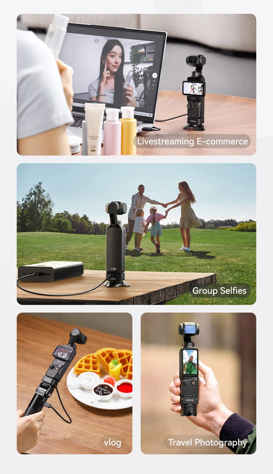 Ulanzi Mini Tripod & ARRI Base for DJI Osmo Pocket 3
