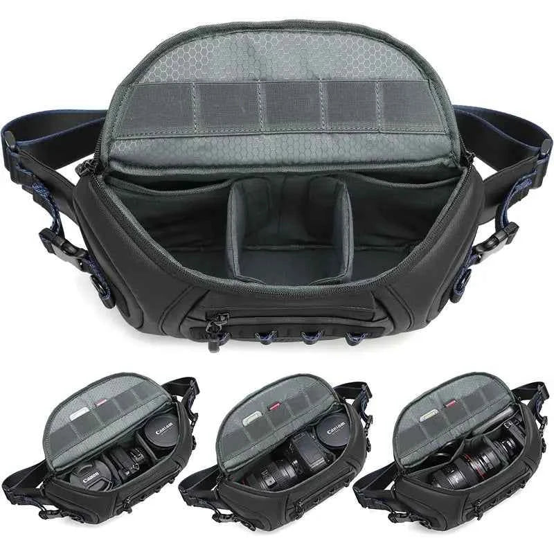 Water-Resistant DSLR Shoulder Bag for 1 Camera and 2 Lenses