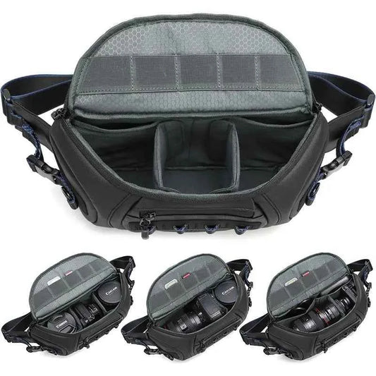 Water-Resistant DSLR Shoulder Bag for 1 Camera and 2 Lenses